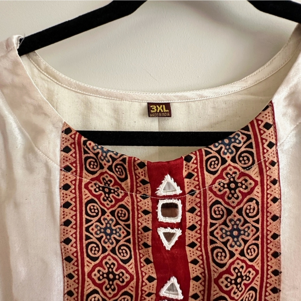 Bohemian Embroidered Tunic Top
